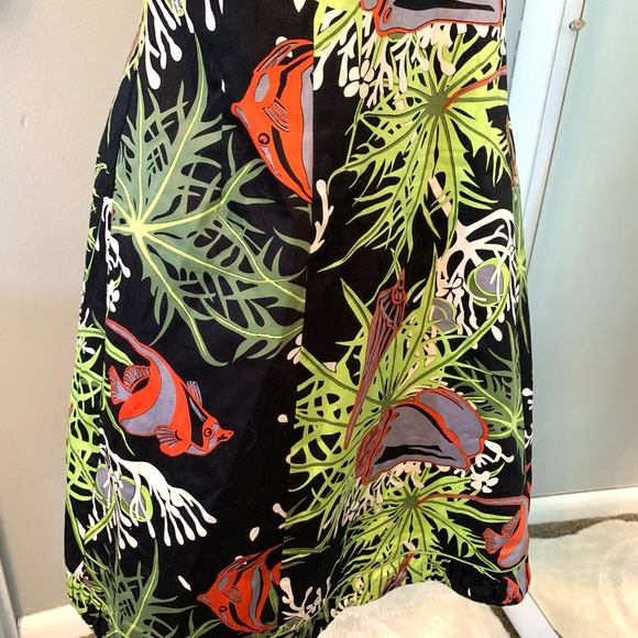 Tropical Print Halter dress sleeveless Small 6 Spring Summer Nanette Lepore - Picture 11 of 14